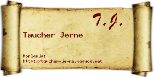 Taucher Jerne névjegykártya